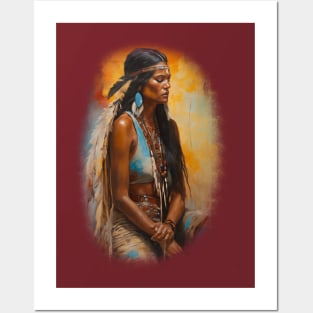 Native Woman prayer Posters and Art